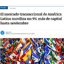 El mercado transaccional de Amrica Latina moviliza un 9% ms de capital hasta noviembre